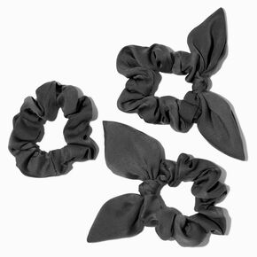 Claire&#39;s Club Gray Bow Hair Scrunchies - 3 Pack,