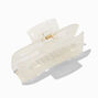 Iridescent Ivory Rectangular Hair Claw,