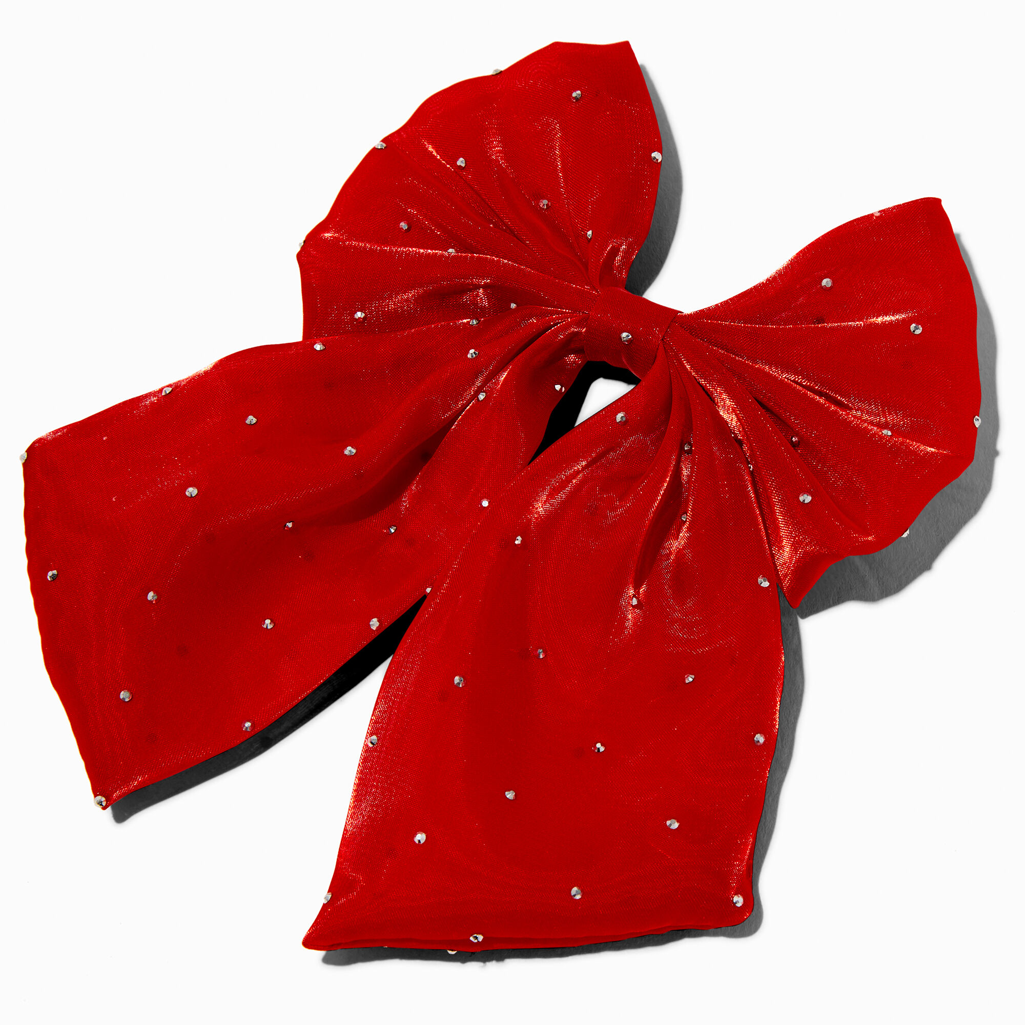 Barrette à nœud rouge pour les fêtes avec strass Claire's Club,
