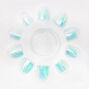 Claire&#39;s Club Holographic Mint Square Vegan Press On Faux Nail Set - 10 Pack,