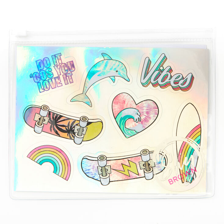 Claire's Livret d’autocollants holographiques Sky Brown™ - Lot de 16