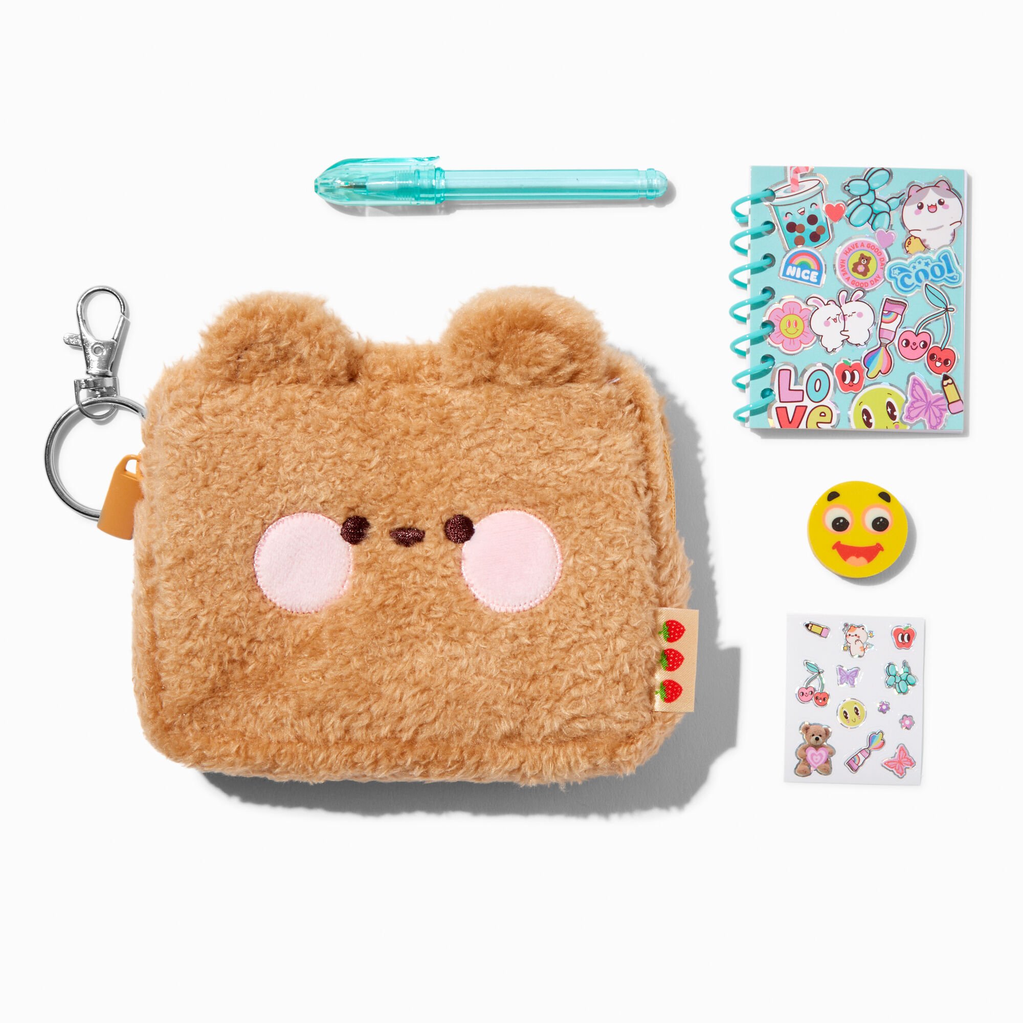 Brown Bear 4'' Mini Bag Stationery Set,