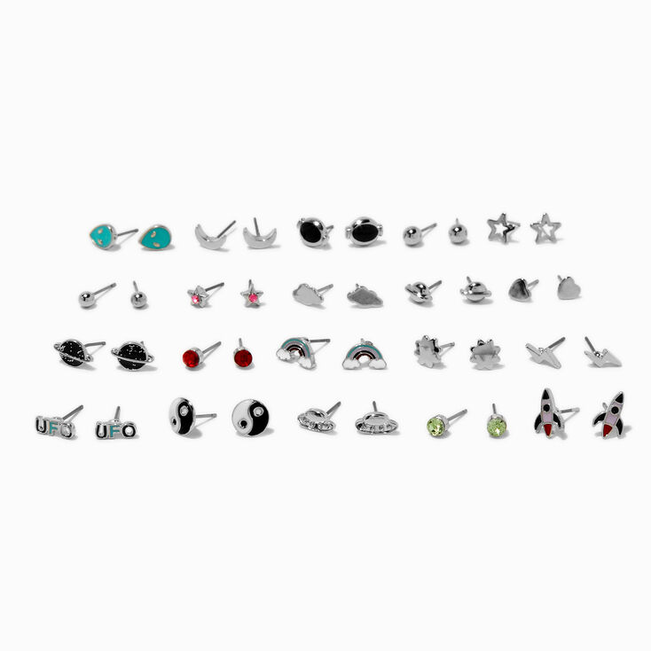 Space Stud Earrings - 20 Pack,