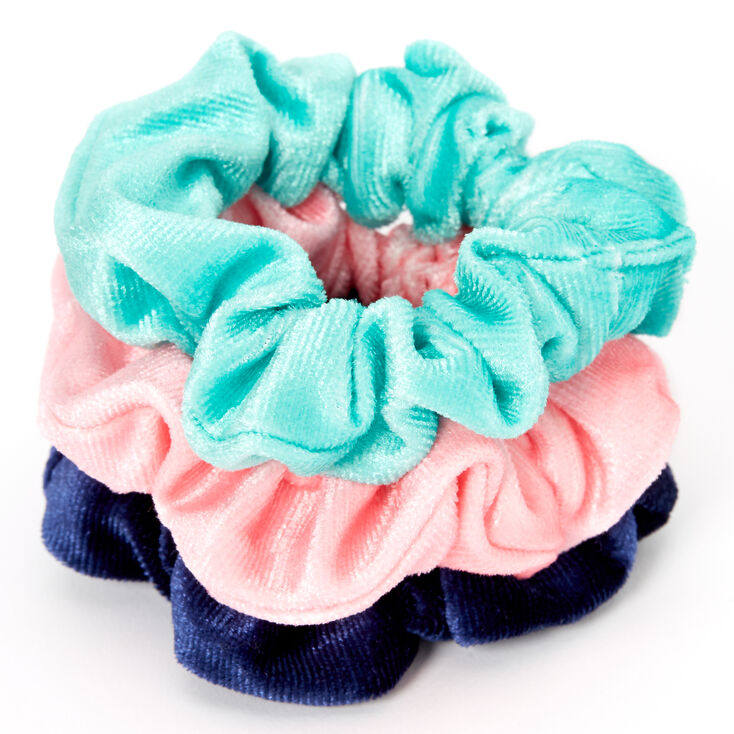 Claire&#39;s Club Small Velvet Berry Hair Scrunchies - 3 Pack,
