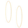 Gold 100MM Textured Hoop Earrings,