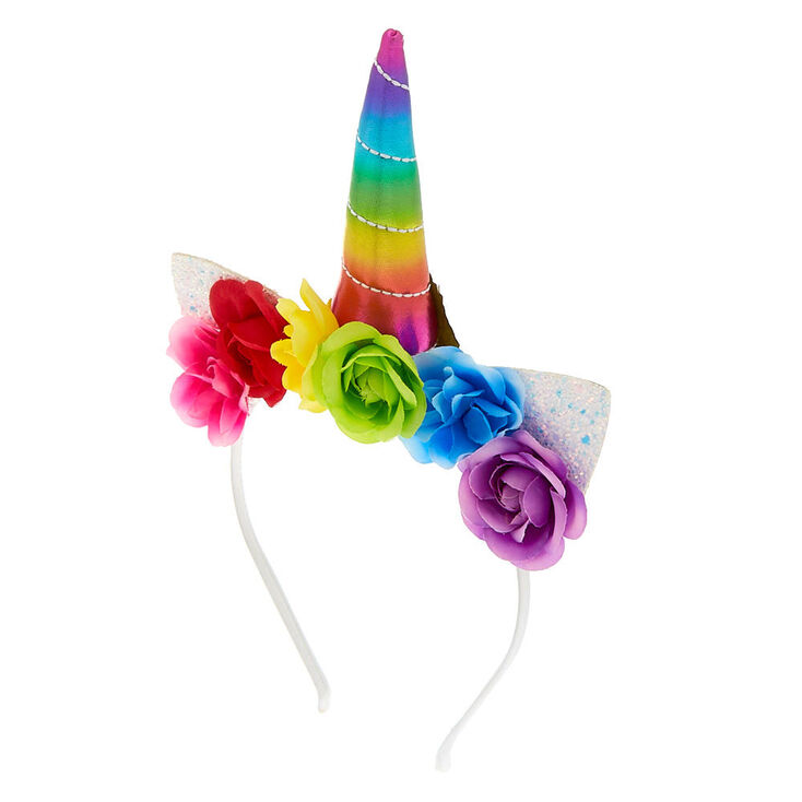 Rainbow Unicorn Flower Headband,