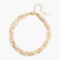 Gold Double Chain Link Anklet,