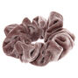 Medium Velvet Hair Scrunchie - Grey,