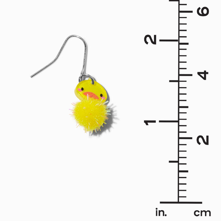 Pom Pom Bear, Cat, & Duck 0.5" Drop Earrings - 3 Pack