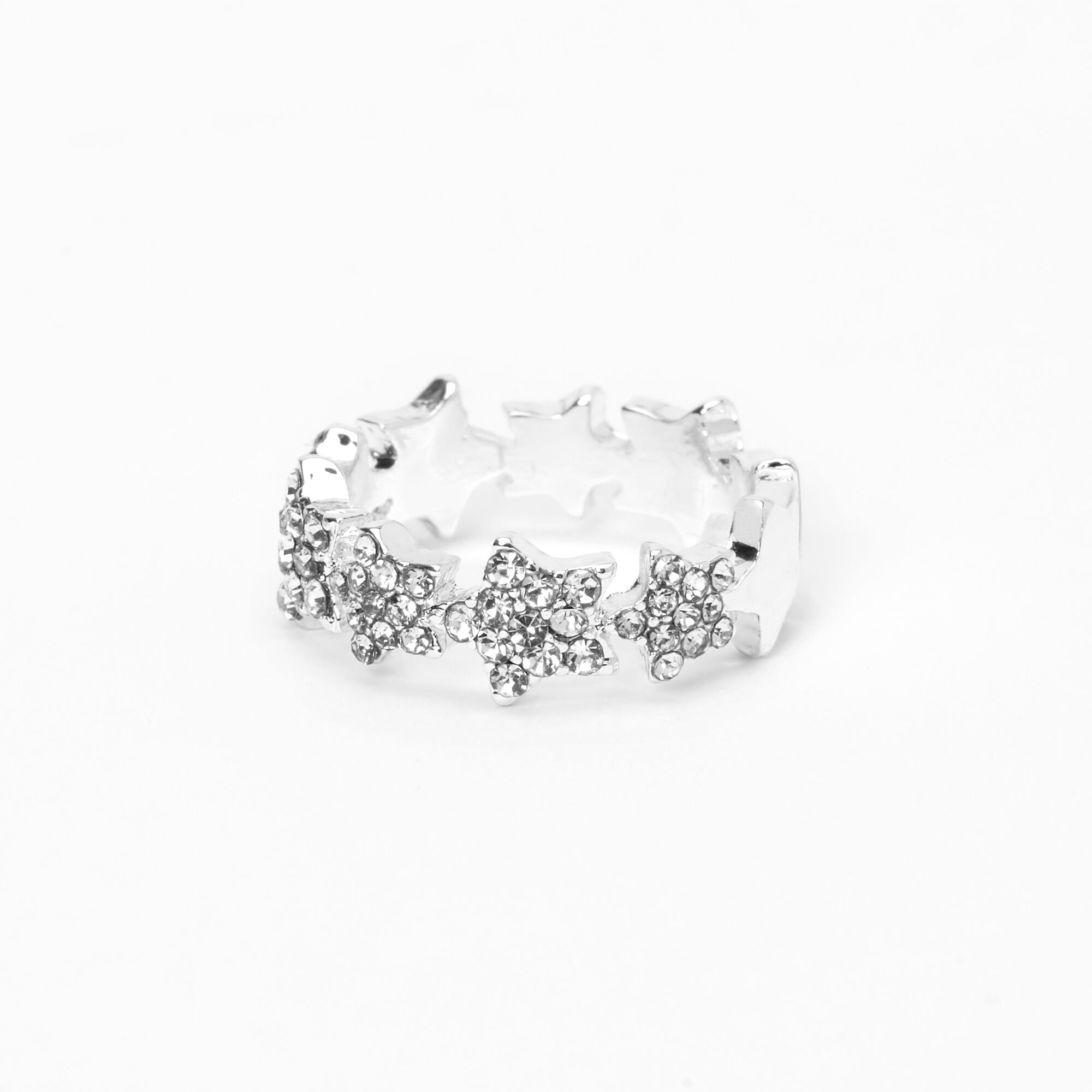 Silver Emellished Star Midi Ring,