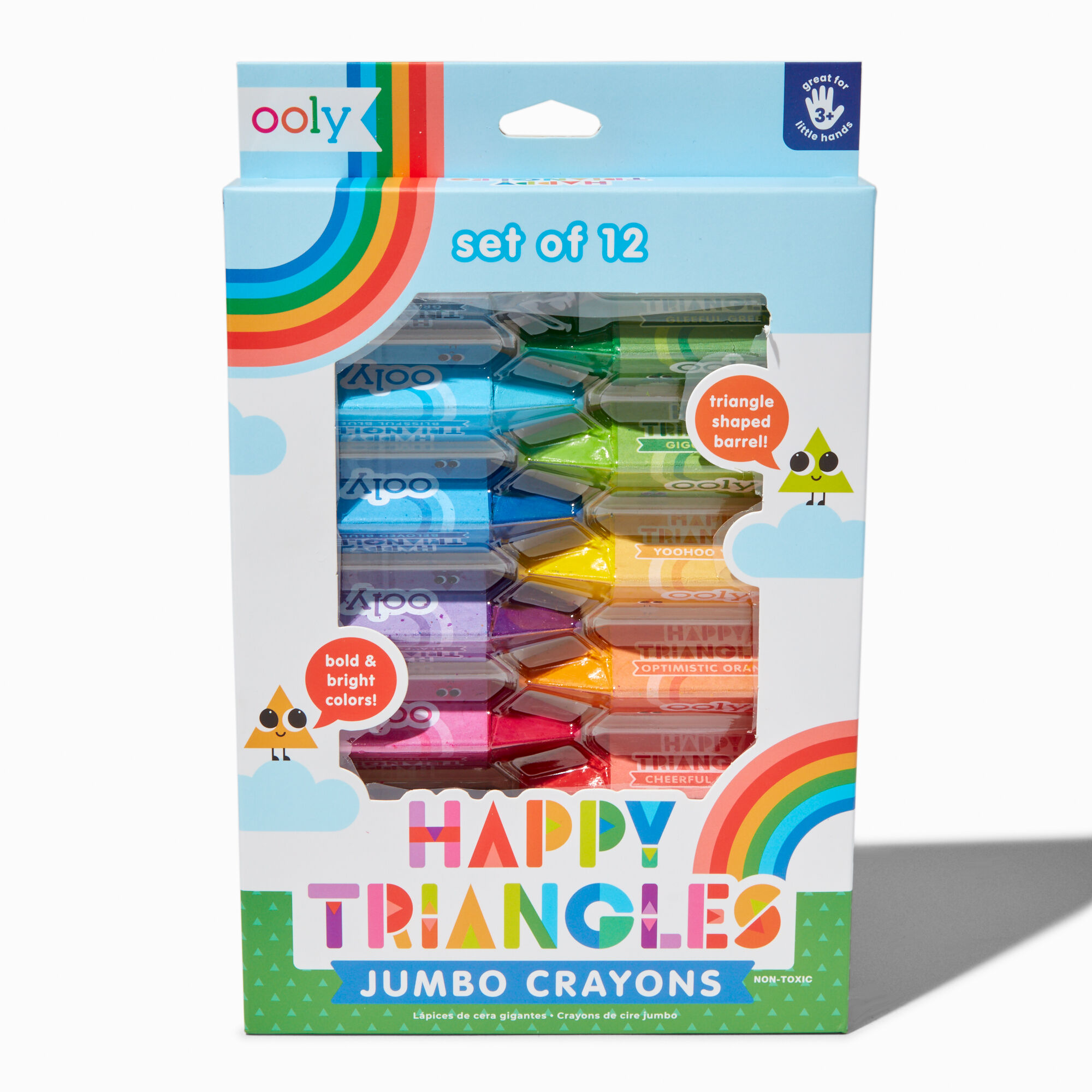 ooly® Happy Triangles Jumbo Crayons - 12 Pack,
