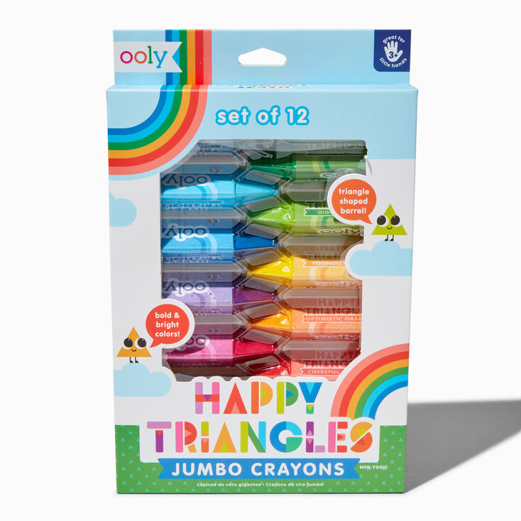 ooly&reg; Happy Triangles Jumbo Crayons - 12 Pack,