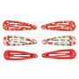 Claire&#39;s Club Snap Hair Clips - Red, 6 Pack,