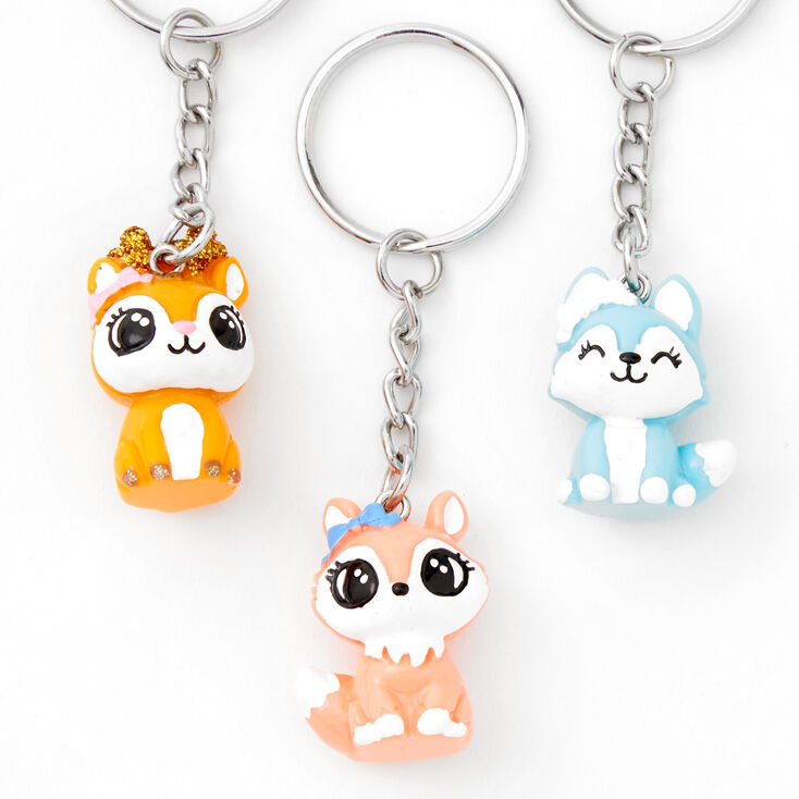  Best Friends Cute Critters Keychains - 5 Pack,
