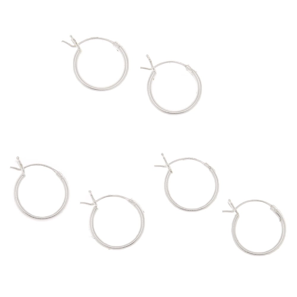 Claire's sterling discount silver hoops