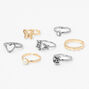 Claire&#39;s Club Mixed Metal Rings - 7 Pack,