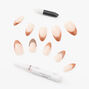 Gold Bling Tip Stiletto Vegan Faux Nail Set - 24 Pack,