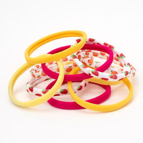 Fruit Assortment Rolled Hair Ties - 10 Pack,