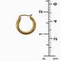 Gold-tone Stainless Steel 3MM Huggie Hoop Earrings,
