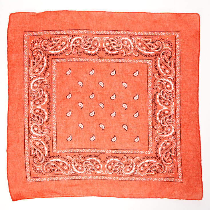 Bandeau bandana motif cachemire - Rouille,