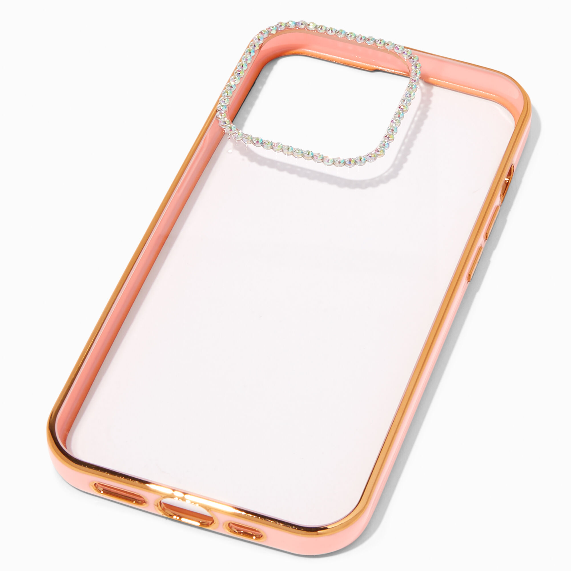 View Claires Embellished Clearblush Phone Case Fits Iphone 13 Pro Pink information
