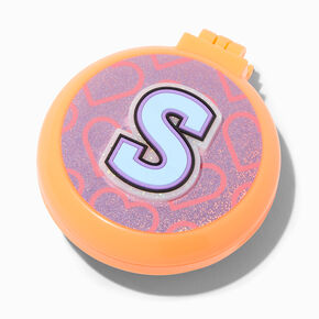 Varsity Initial Pop-Up Hair Brush Compact Mirror - S,