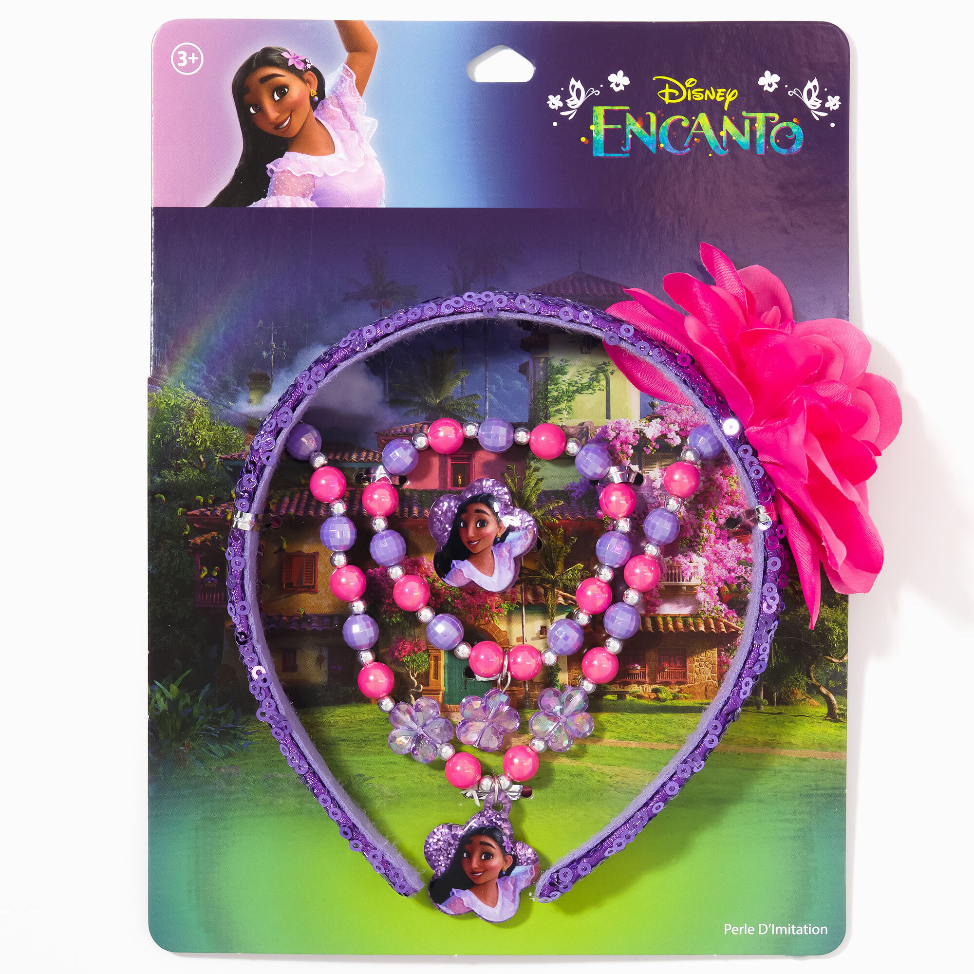 View Claires Disney Encanto Isabela Dress Up Headband Jewelry Set 4 Pack information