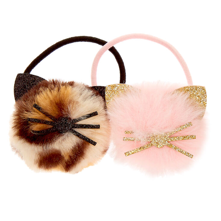 Claire&#39;s Club Pom Cat Hair Ties - 2 Pack,