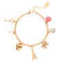 Rose Gold Romantic Eiffel Tower Charm Bracelet,