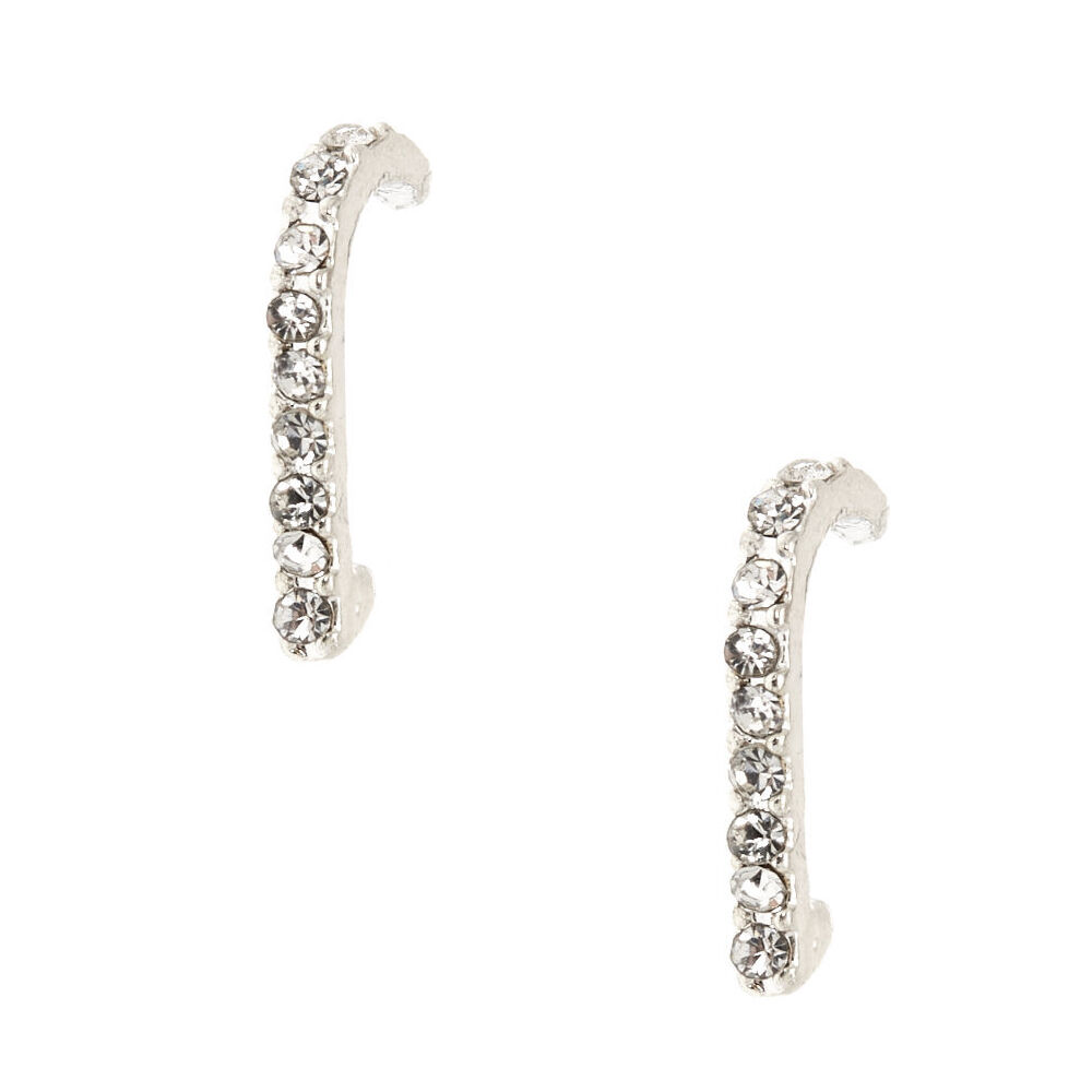 Rhinestone Ear Suspender Earrings,
