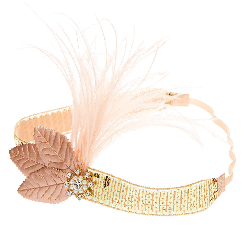 Rose gold flapper headband new arrivals