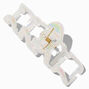 White Iridescent Zig Zag Hair Claw,