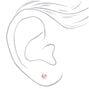 Silver-tone Pearl Graduated Stud Earrings - 9 Pack,