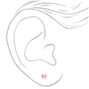 Silver-tone White &amp; Pink Pearl &amp; Crystal Graduated Stud Earrings - 9 Pack,