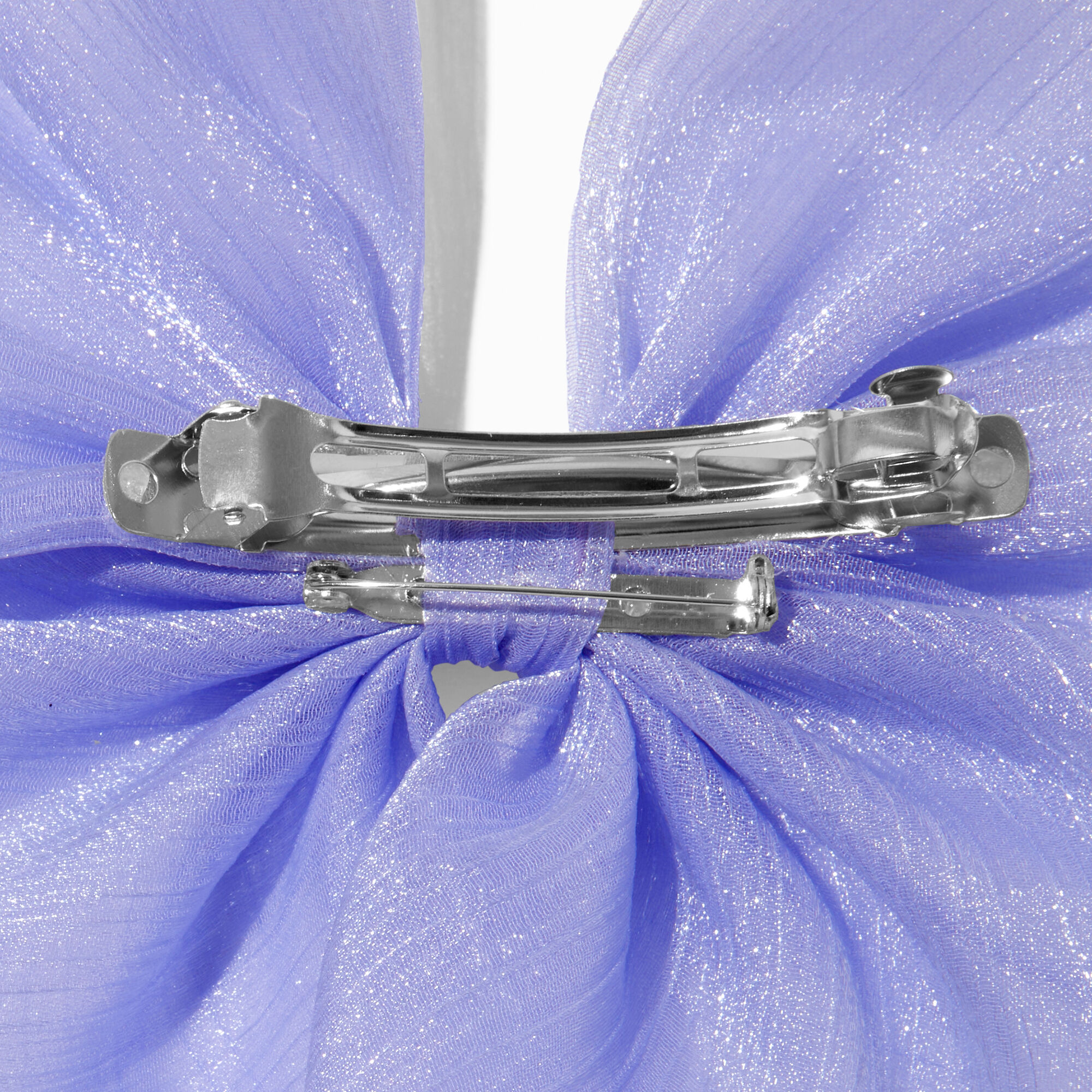 Lavender Sheer Hair Bow Clip,