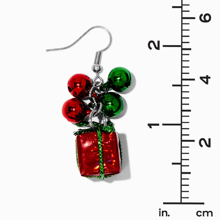 Jingle Bells &amp; Gift Box 1.5&quot; Drop Earrings,