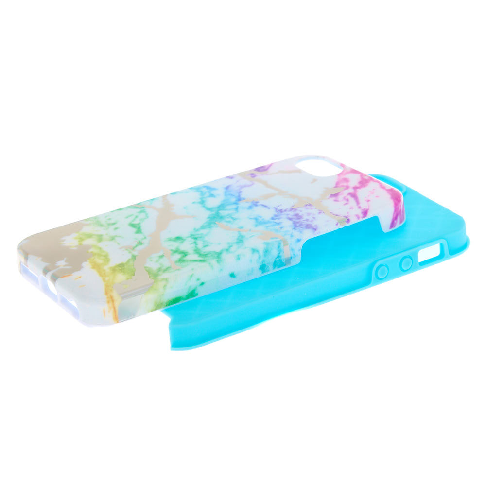 Rainbow Marble Protective Phone Case - Fits iPhone 5/5S,