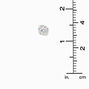 C LUXE by Claire&#39;s 18kt Gold Plated Cubic Zirconia Graduated Round Basket Stud Earrings - 3 Pack,