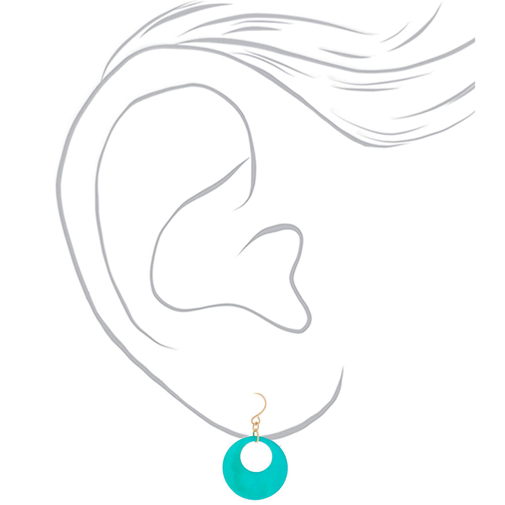 Mixed Metal Shell Disk Mixed Earrings - 6 Pack,