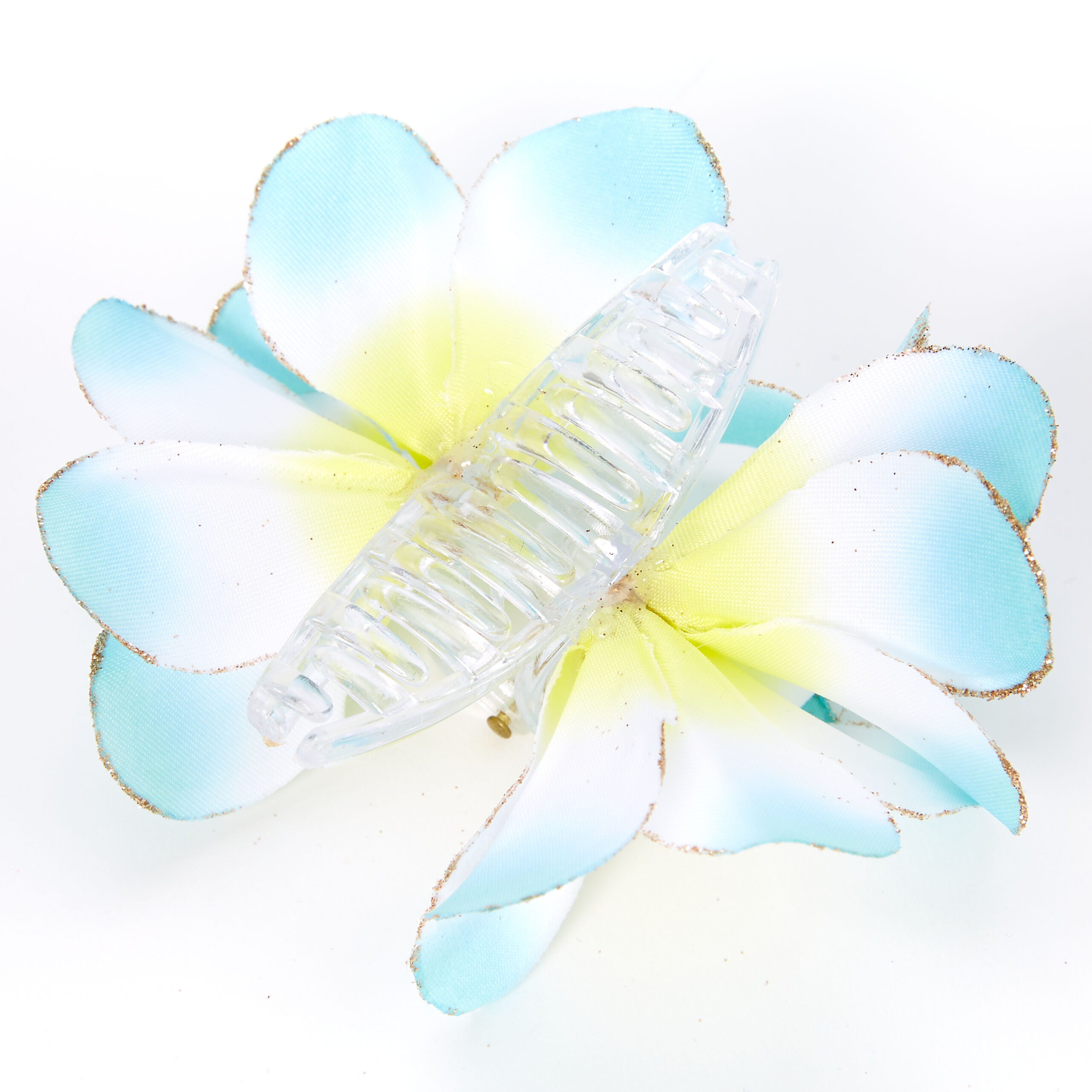 Blue & White Flower Hair Claw,