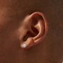 C LUXE by Claire&#39;s 18k Rose Gold Plated Cubic Zirconia 6MM Round Stud Earrings,