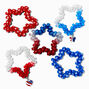 Patriotic Star-Shaped Coil Bracelets - 5 Pack,