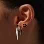 Black Stars &amp; Spikes Earring Stackables Set - 3 Pack,