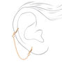 Gold One 10MM Crystal Huggie Hoop Connector Cartilage Earring,