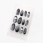 Faux ongles autocollants stiletto squelette - Lot de 24,