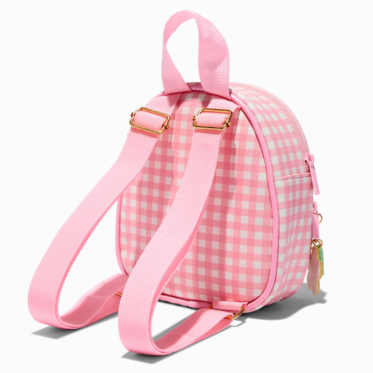 Claire&#39;s Club Pink Gingham Backpack,