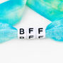 Bracelets perl&eacute;s en tissu r&eacute;glable tie-dye best friends - Lot de 3,