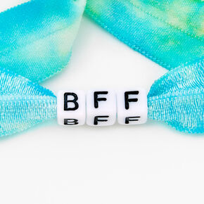 Best Friends Tie Dye Adjustable Fabric Beaded Bracelets - 3 Pack,