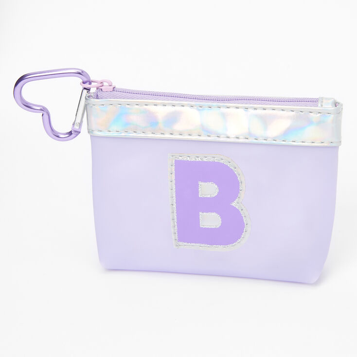 Purple Initial Coin Purse - B,