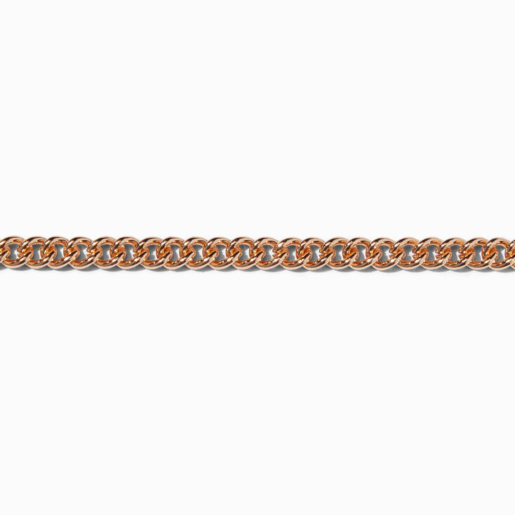 Gold 3MM Curb Chain Link Bracelet,